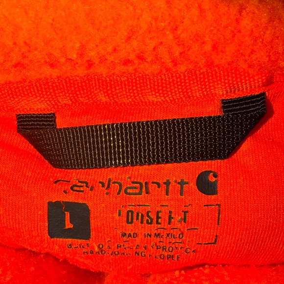 Hazel Boutique Oversized Carhartt Vibrant Orange Hoodie Sweatshirt - Picture 9 of 13